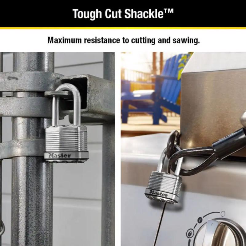 Master Lock 3-13/32 in. H X 1-3/4 in. W X 1.5 in. L Stainless Steel Ball Bearing Locking Weather-Res