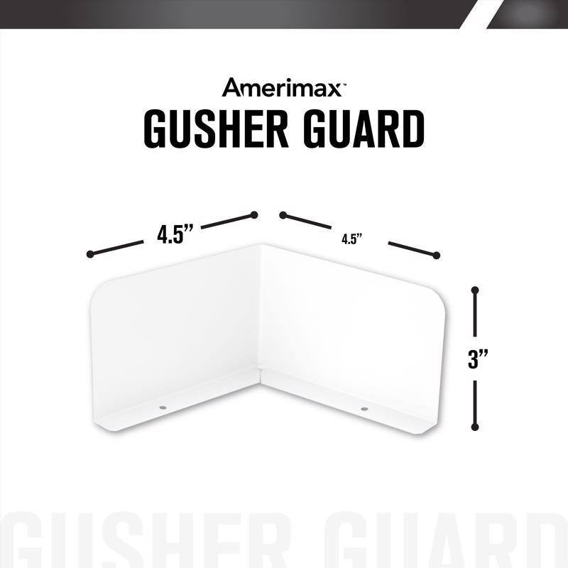 Amerimax 3 in. H X 0.5 in. W X 9 in. L White Aluminum K Gusher Guard