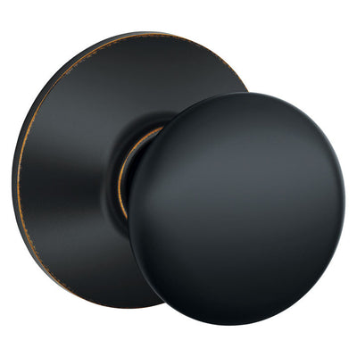 Schlage Plymouth Classic Aged Bronze Passage Door Knob Right or Left Handed