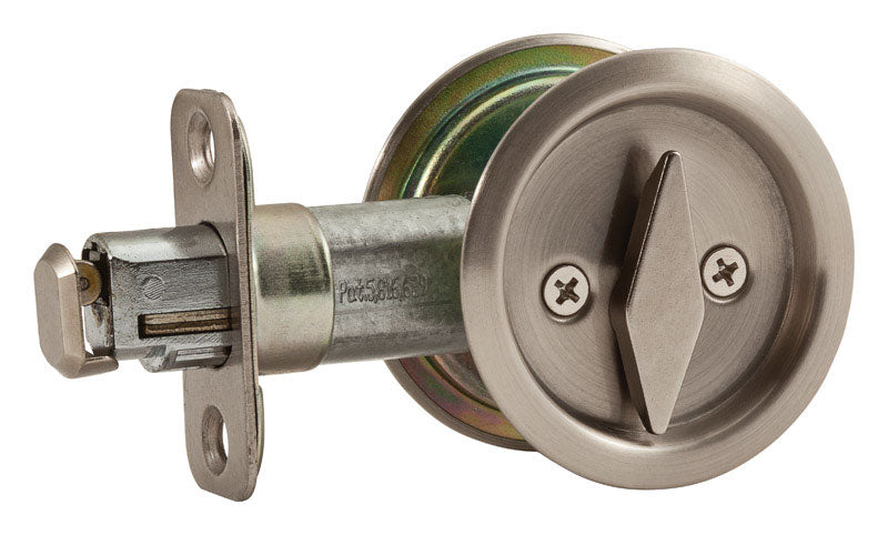 National Hardware Satin Nickel Silver Steel Pocket Door Latch