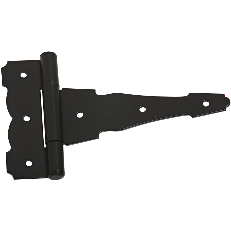 National Hardware 6 in. W X 6 in. L Black Steel Ornamental T Hinge