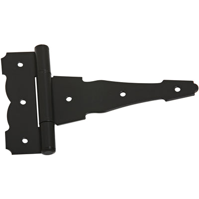 National Hardware 6 in. W X 6 in. L Black Steel Ornamental T Hinge