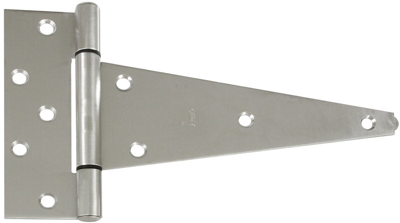 National Hardware 10 in. W X 10 in. L Stainless Steel Stainless Steel Heavy Duty T Hinge