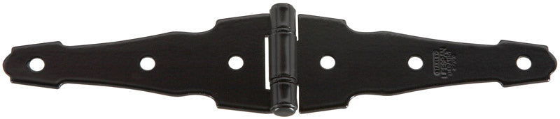 National Hardware 4 in. W X 4 in. L Black Steel Ornamental Strap Hinge