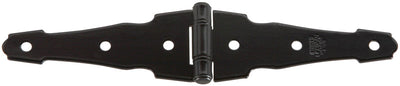 National Hardware 4 in. W X 4 in. L Black Steel Ornamental Strap Hinge