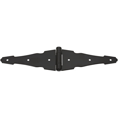 National Hardware 6 in. W X 6 in. L Galvanized Black Steel Ornamental Strap Hinge 2 pk