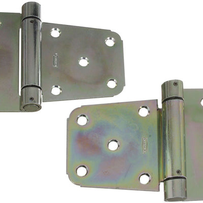 National Hardware 3-1/2 in. L Zinc-Plated Steel Extra Heavy Auto-Close Gate Hinge Set