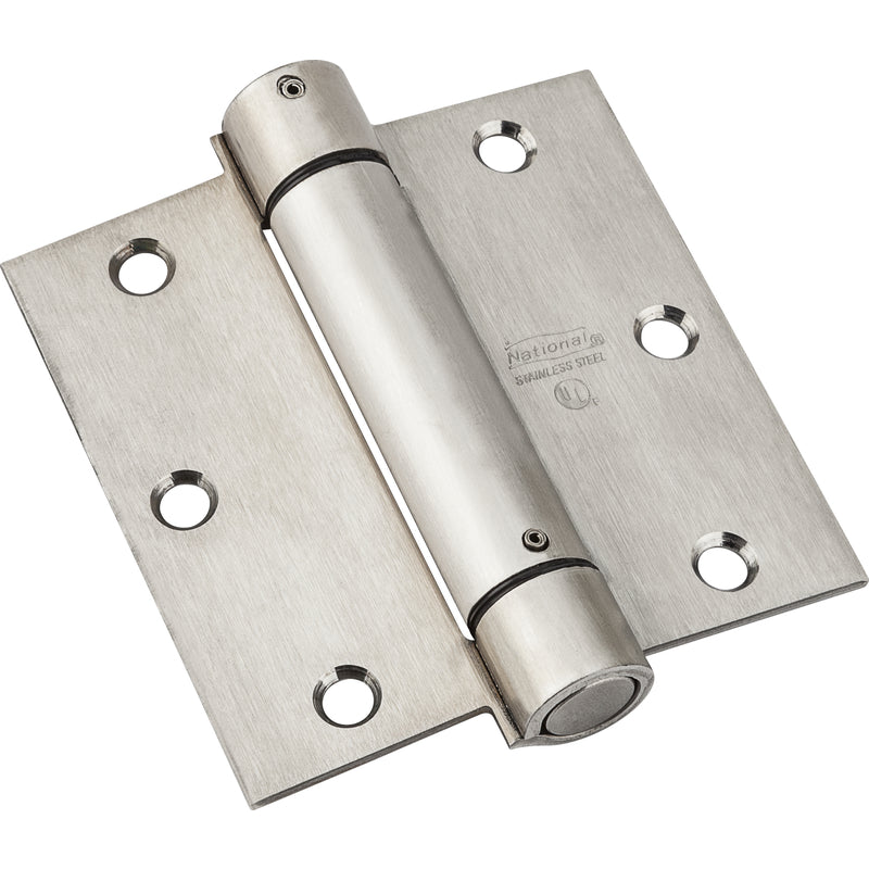 National Hardware 3-1/2 in. L Stainless Steel Spring Hinge