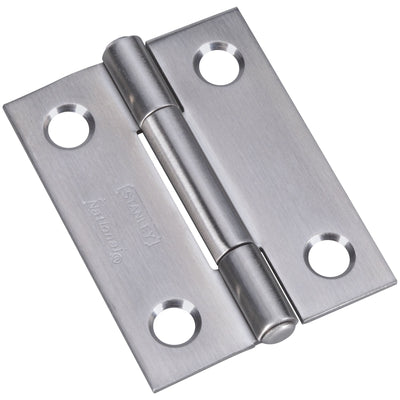 National Hardware 2 in. L Stainless Steel Narrow Hinge 2 pk