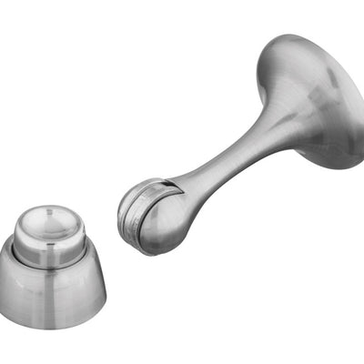 National Hardware Zinc Satin Nickel Silver Magnetic Door Stop Mounts to door and wall