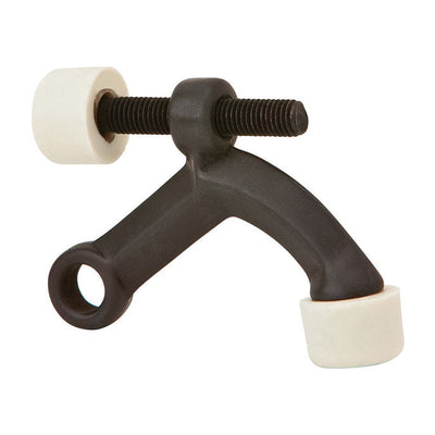 Ives 3-1/2 in. W X 4 in. L Aluminum Oil Rubbed Bronze Hinge Pin Door Stop Mounts to door hinge 1/4 i