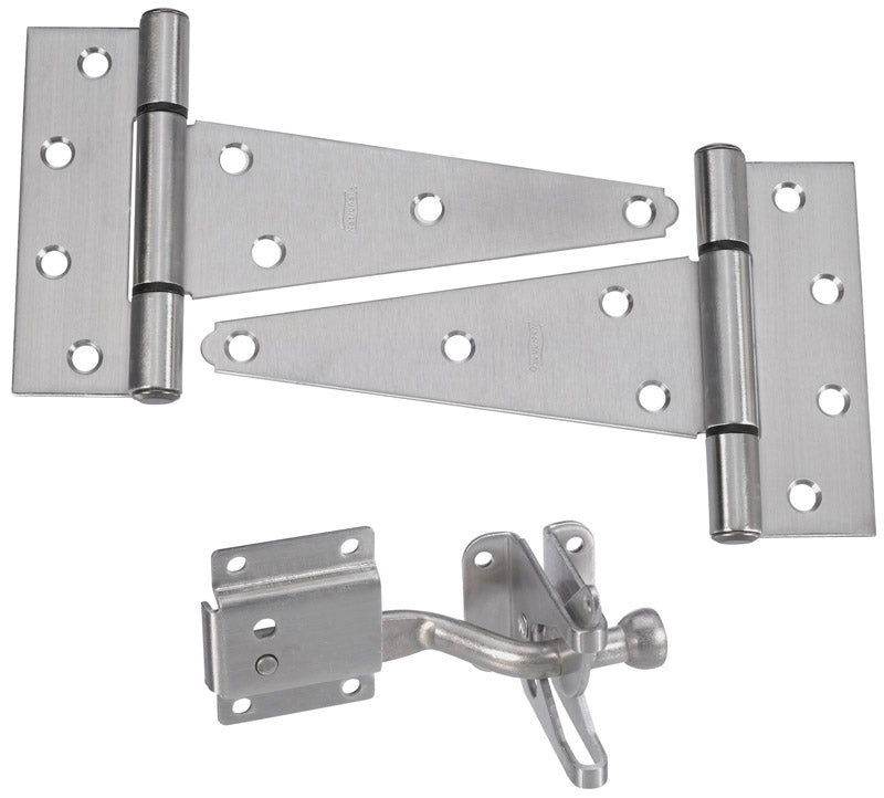 National Hardware Silver Stainless Steel Gate Hardware Kit