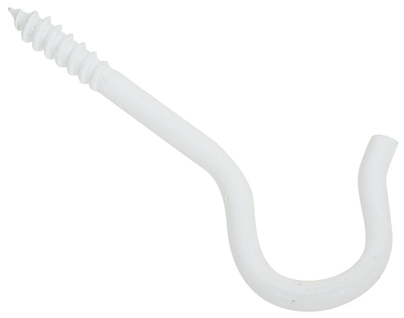 National Hardware 2.5 in. L White Steel Ceiling Hook 25 lb. cap.