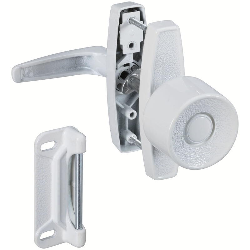 National Hardware Bright White Zinc Universal Knob Latch