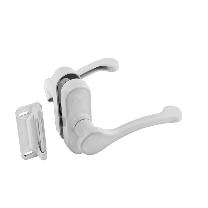National Hardware Bright White Zinc Lever Latches
