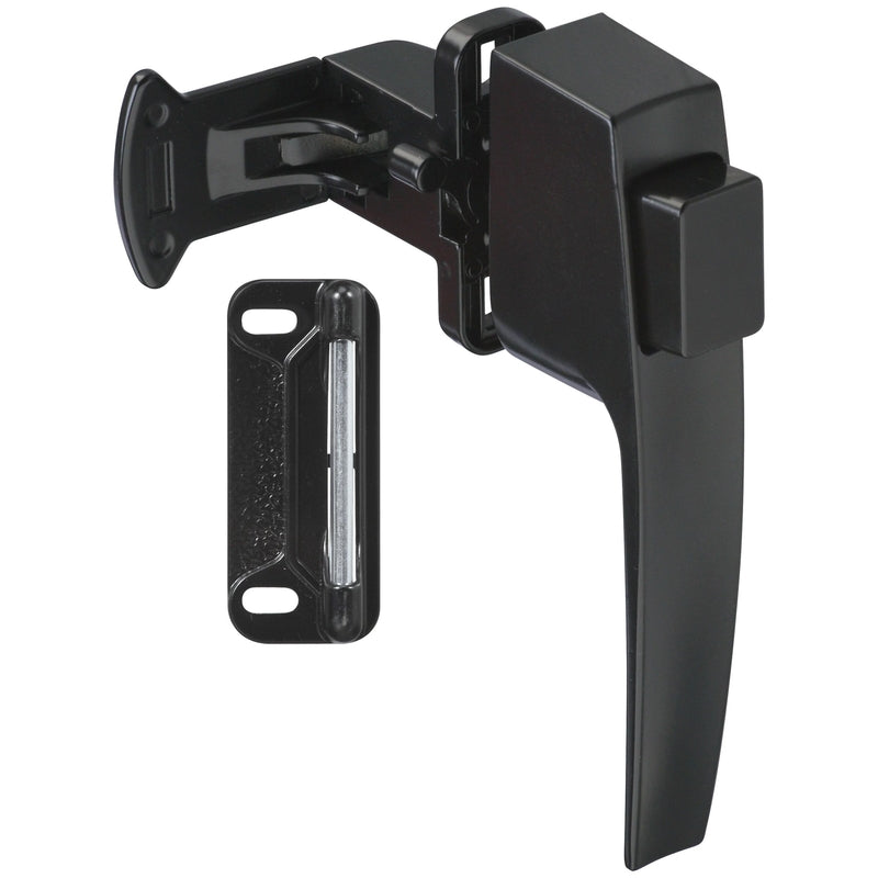 National Hardware Matte Black Zinc Push Button Latch