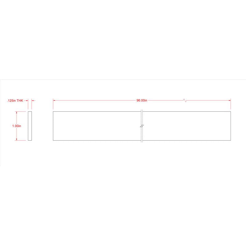 SteelWorks 0.125 in. X 1 in. W X 8 ft. L Weldable Aluminum Flat Bar