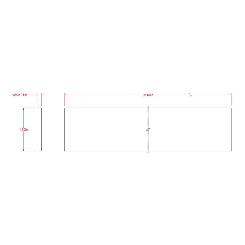 SteelWorks 0.125 in. X 1.5 in. W X 8 ft. L Weldable Aluminum Flat Bar