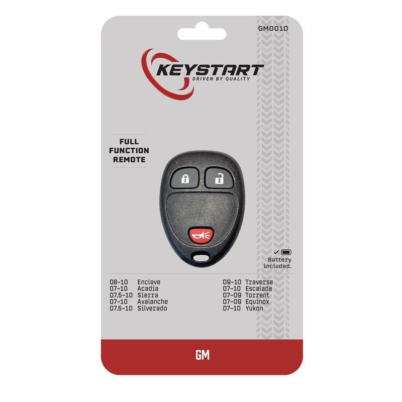 KeyStart GM001 Self Programmable Remote Automotive Remote HD Key Remote Only For General Motors