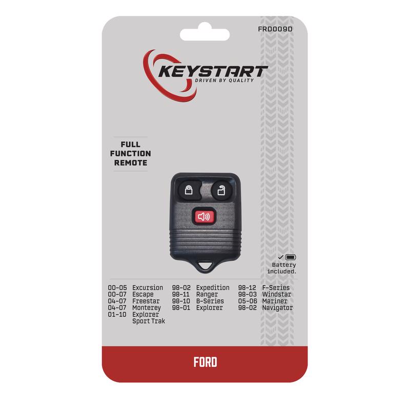 KeyStart FRD009 Self Programmable Remote Automotive Remote HD Key Remote Only For Ford Lincoln Mazda
