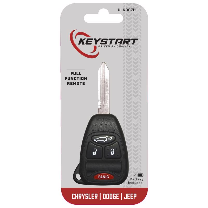 KeyStart ULK007 Advanced Security Automotive Remote HD Key Traditional Blade For Chrysler Dodge Jeep