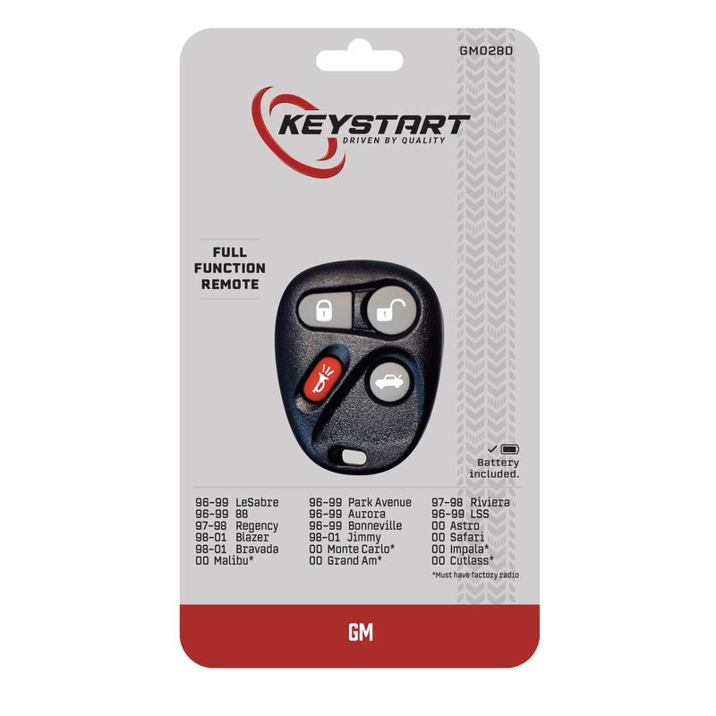 KeyStart GM028 Self Programmable Remote Automotive Remote HD Key Remote Only For General Motors