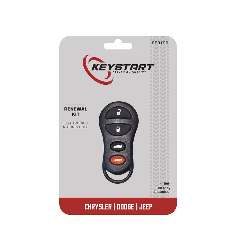 KeyStart CP019 Renewal KitAdvanced Remote Automotive Remote HD Key Remote Only For Chrysler Dodge Je