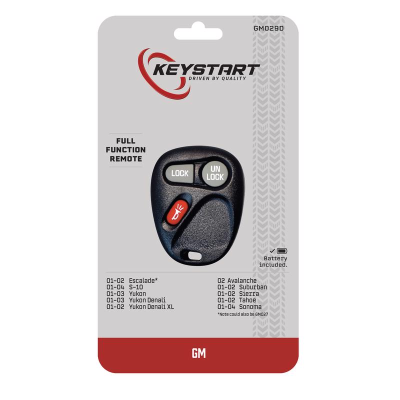 KeyStart GM029 Self Programmable Remote Automotive Remote HD Key Remote Only For General Motors