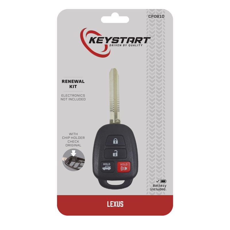KeyStart CP081 Renewal KitAdvanced Remote Automotive Replacement Key Traditional Blade For Toyota