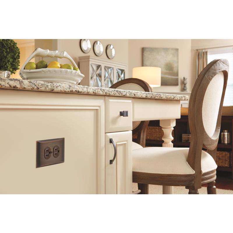 Amerock Candler Rectangle Cabinet Knob 1-1/8 in. Oil Rubbed Bronze