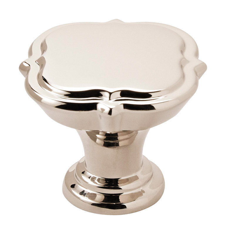 Amerock Grace Revitalize Quatrefoil Cabinet Knob 1-3/8 in. D 1-3/16 in. Polished Nickel