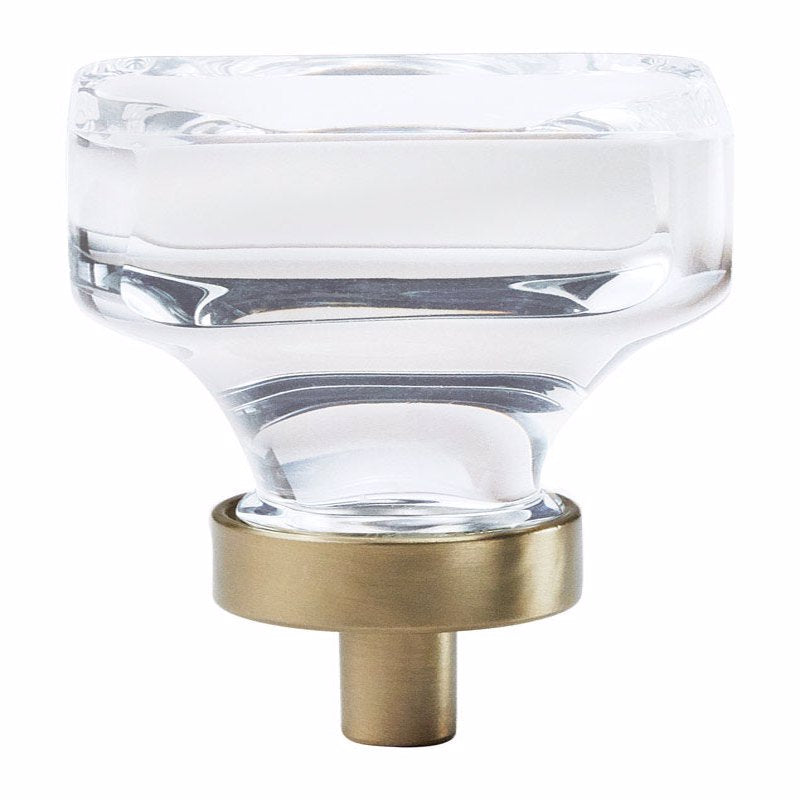 Amerock Glacio Square Cabinet Knob 1-5/16 in. Clear/Champagne