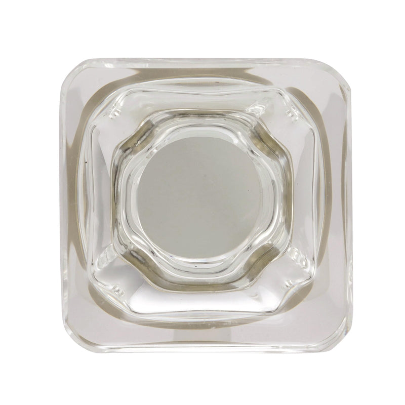 Amerock Glacio Square Cabinet Knob 1-5/16 in. Clear/Champagne