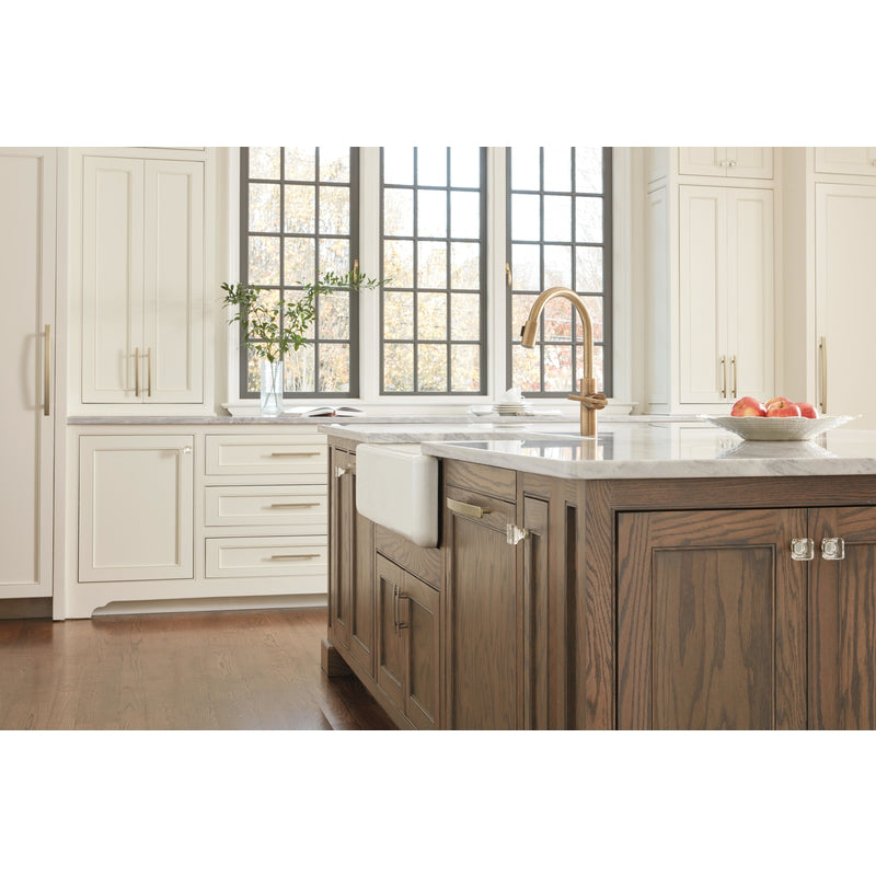 Amerock Glacio Square Cabinet Knob 1-5/16 in. Clear/Champagne