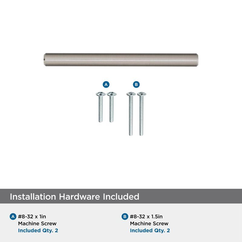 Amerock Contemporary Bar Cabinet Pull 3 in. Sterling Nickel Silver