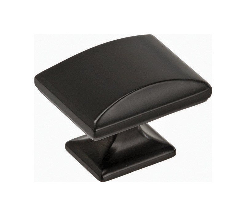 Amerock Candler Rectangle Cabinet Knob 1-1/4 in. Black Bronze