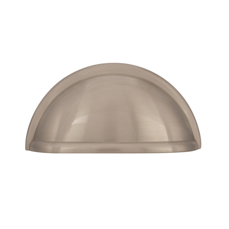 Amerock Cup Pull Traditional Cup Cabinet Cup Pull 3 in. Satin Nickel Silver 5 pk