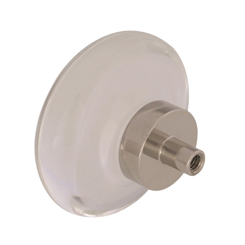 Amerock Glacio Round Cabinet Knob 1-3/4 in. D 1 in. Clear/Polished Nickel