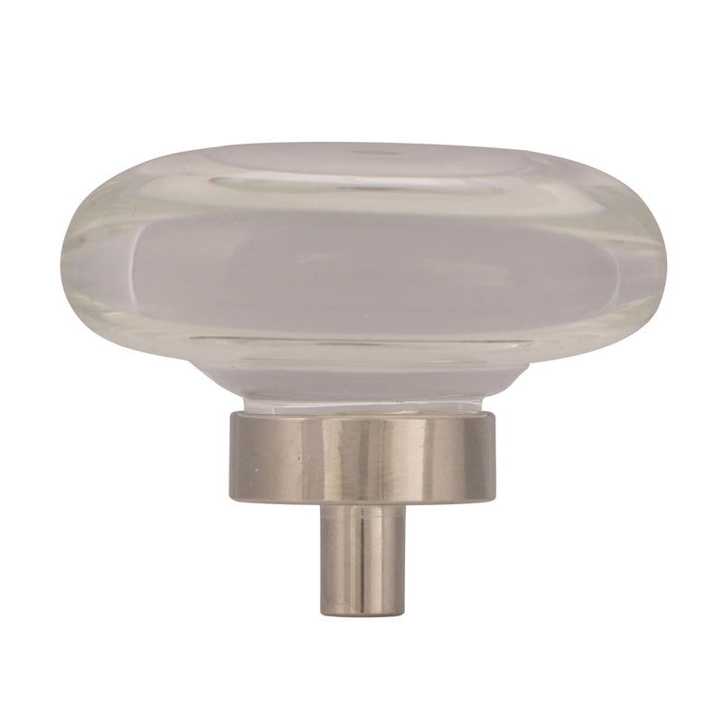Amerock Glacio Round Cabinet Knob 1-3/4 in. D 1 in. Clear/Polished Nickel