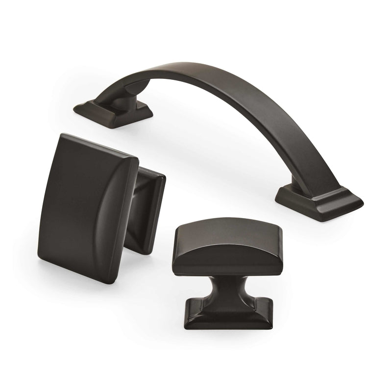 Amerock Candler Transitional Arch Cabinet Pull 3-3/4 in. Black Bronze Black