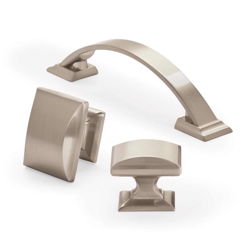 Amerock Candler Transitional Arch Cabinet Pull 3-3/4 in. Satin Nickel Silver