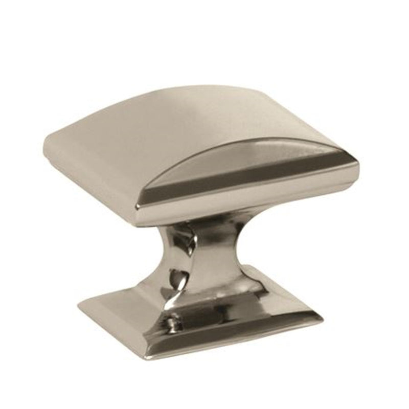 Amerock Candler Square Cabinet Knob 1 in. Polished Nickel
