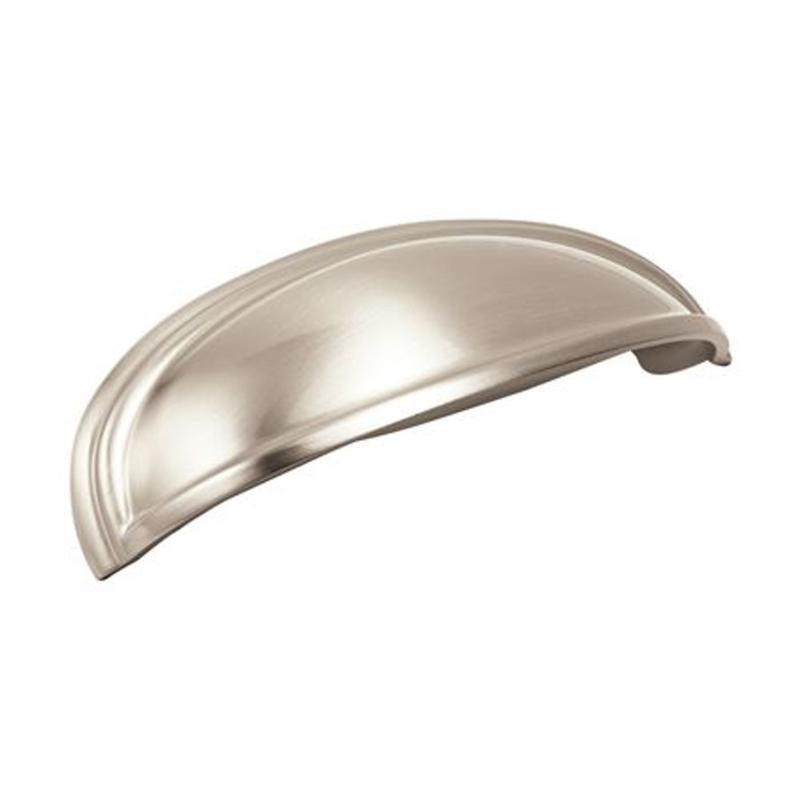 Amerock Traditional Cup Cabinet Cup Pull 3 in. Satin Nickel Silver
