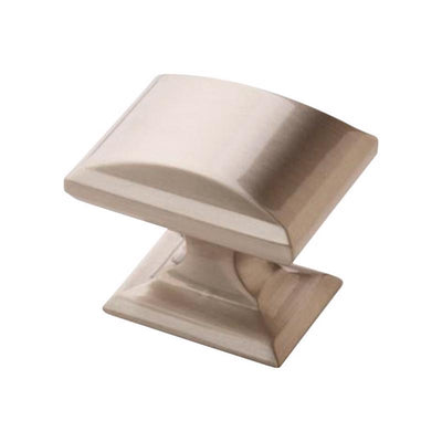 Amerock Candler Square Cabinet Knob 1-1/8 in. Satin Nickel