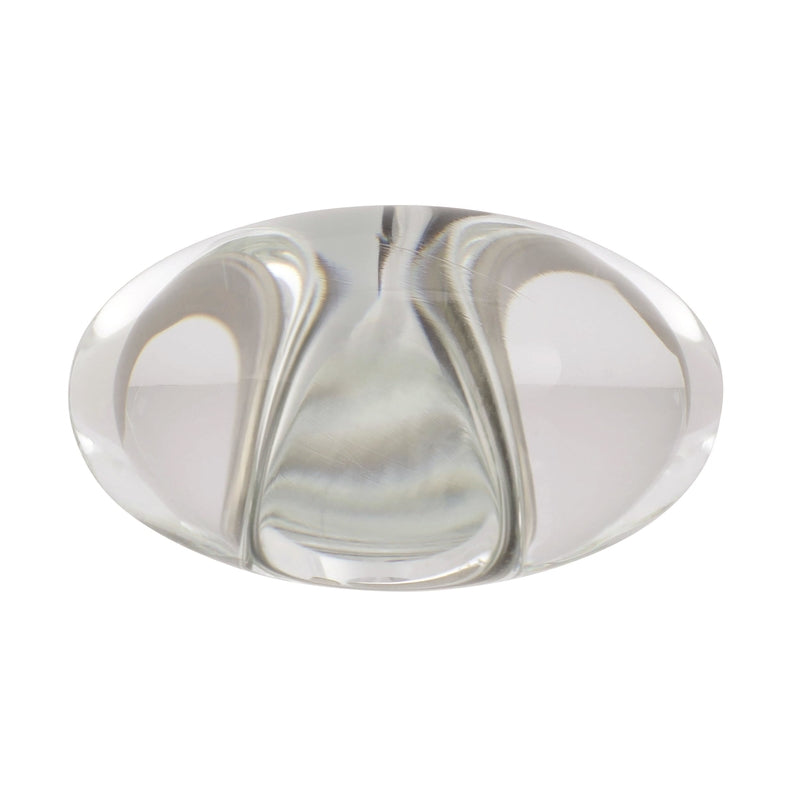 Amerock Glacio Oval Cabinet Knob 1-3/16 in. Satin Nickel