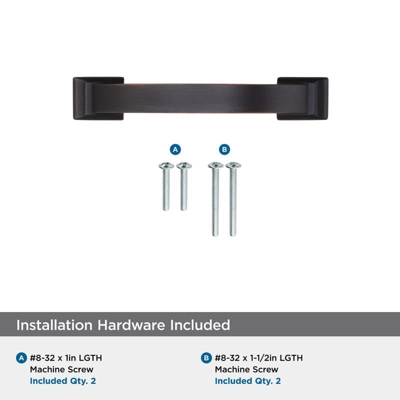 Amerock Candler Collection Transitional Arch Cabinet Pull 3 in. Oil Rubbed Bronze Brown
