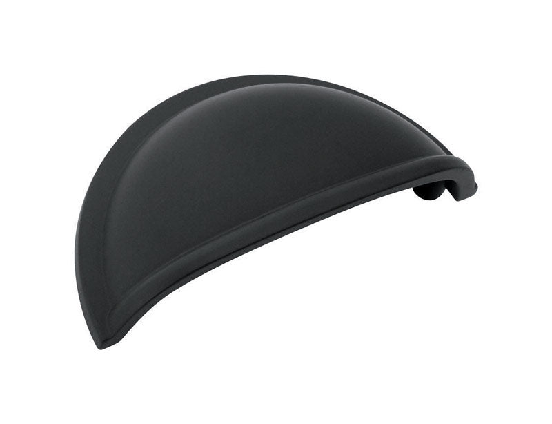 Amerock Cup Pull Collection Traditional Cup Cabinet Cup Pull 3 in. Matte Black Black