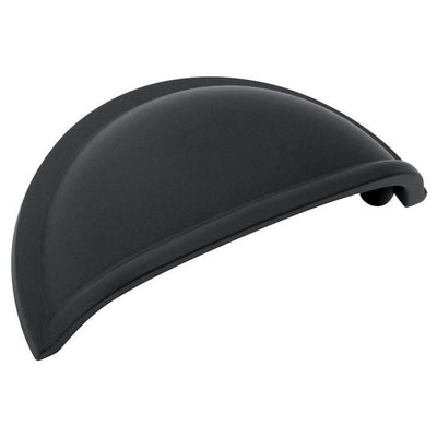 Amerock Cup Pull Collection Traditional Cup Cabinet Cup Pull 3 in. Matte Black Black