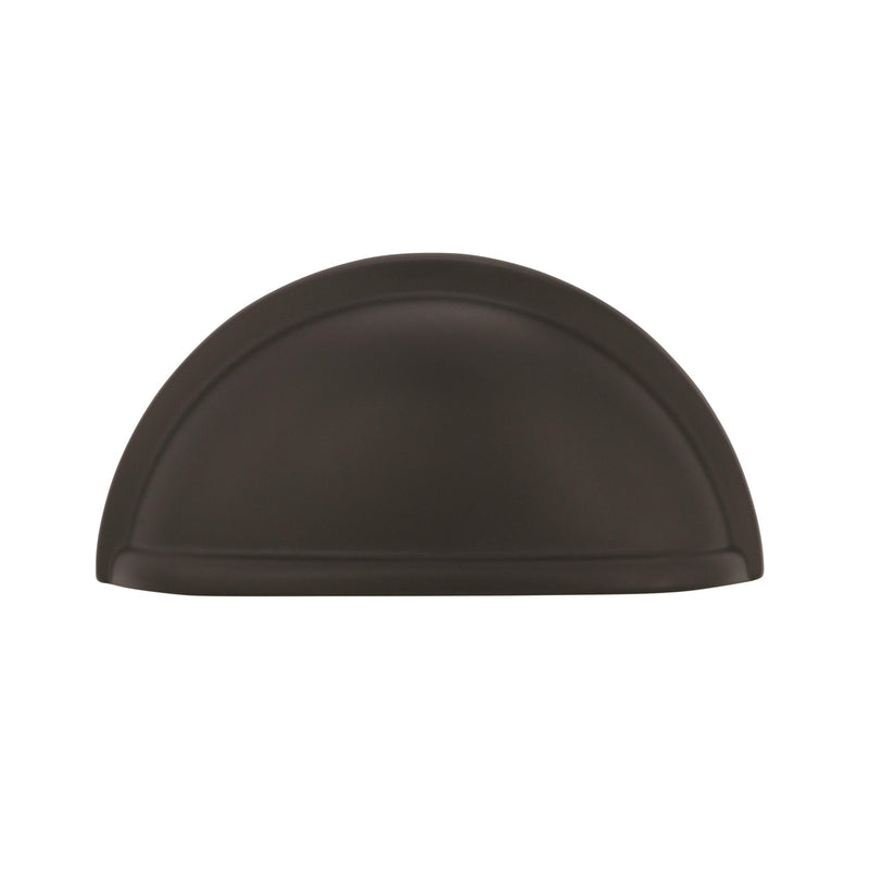 Amerock Cup Pull Collection Traditional Cup Cabinet Cup Pull 3 in. Matte Black Black