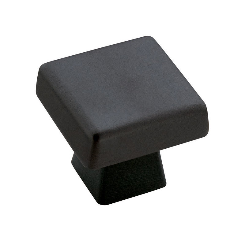 Amerock Blackrock Square Cabinet Knob 1-1/16 in. Black Bronze